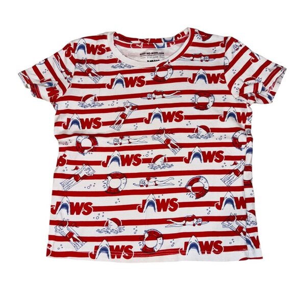 Sleep No More Shirt Jaws Red White Size 2-4 Year - Picture 2 of 3